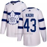 Camiseta Hockey Nino Toronto Maple Leafs 43 Nazem Kadri Blanco Autentico 2018 Stadium Series Stitched