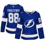 Camiseta Mujer Tampa Bay Lightning 88 Andrei Vasilevskiy Blue Adizero Jugador Home