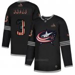 Camiseta Hockey Columbus Blue Jackets Seth Jones 2020 USA Flag Negro