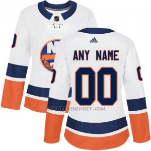Camiseta Hockey Mujer New York Islanders Segunda Personalizada Blanco