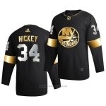 Camiseta Hockey New York Islanders Thomas Hickey Golden Edition Limited Autentico 2020-21 Negro