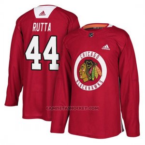 Camiseta Chicago Blackhawks Jan Rutta Practice Rojo
