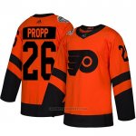 Camiseta Hockey Philadelphia Flyers 26 Brian Propp Autentico 2019 Stadium Series Naranja