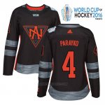 Camiseta Hockey Mujer America del Norte 4 Colton Parayko Premier 2016 World Cup Negro