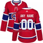 Camiseta Hockey Mujer Montreal Canadiens Primera Personalizada Rojo