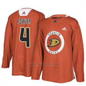 Camiseta Anaheim Ducks Cam Fowler New Season Practice Naranja