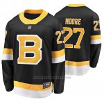 Camiseta Hockey Boston Bruins John Moore Alternato Premier Breakaway Negro