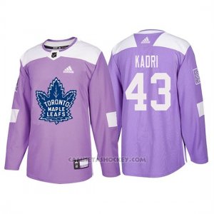 Camiseta Toronto Maple Leafs Nazem Kadri Hockey Fights Cancer Violeta