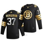Camiseta Hockey Boston Bruins Patrice Bergeron Golden Edition Limited Autentico 2020-21 Negro