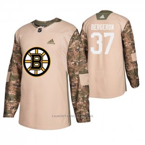 Camiseta Hockey Boston Bruins Patrice Bergeron Veterans Day Camuflaje