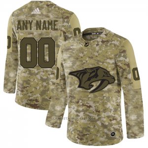 Camiseta Hockey Nashville Predators 2019 Salute to Service Personalizada Camuflaje