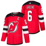 Camiseta Hockey Hombre Autentico New Jersey Devils 6 Andy Greene Home 2018 Rojo