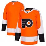 Camiseta Hockey Philadelphia Flyers Black Primera Autentico Naranja