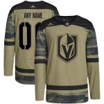 Camiseta Hockey Vegas Golden Knights Personalizada Military Appreciation Team Autentico Practice Camuflaje
