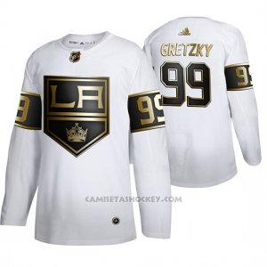 Camiseta Hockey Los Angeles Kings Wayne Gretzky Golden Edition Retired Jugador Blanco