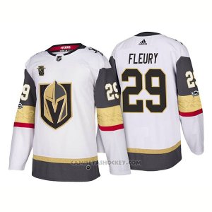 Camiseta Hockey Hombre Vegas Golden Knights 29 Marc Andre Fleury Vegas Centennial 2017-2018 Blanco