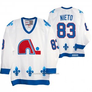 Camiseta Hockey Quebec Nordiques Matt Nieto Heritage Vintage Replica Blanco