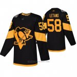 Camiseta Hockey Pittsburgh Penguins Kris Letang Autentico 2019 Stadium Series Negro
