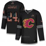Camiseta Hockey Calgary Flames Conroy 2020 USA Flag Negro