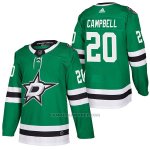 Camiseta Hockey Hombre Autentico Dallas Stars 20 Brian Campbell Home 2018 Verde