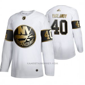 Camiseta Hockey New York Islanders Semyon Varlamov Golden Edition Limited Blanco