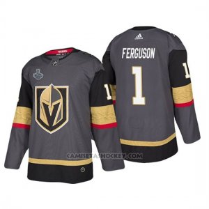 Camiseta Golden Knights Dylan Ferguson Bound Patch 2018 Stanley Cup Final Gris