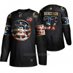 Camiseta Hockey Boston Bruins Patrice Bergeron Independence Day Golden Edition Negro