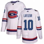 Camiseta Hockey Montreal Canadiens 10 Guy Lafleur Autentico 2017 100 Classic Blanco