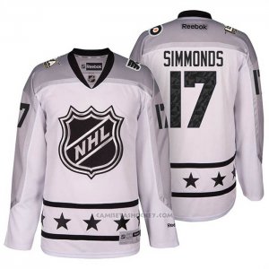 Camiseta Hockey Philadelphia Flyers Wayne Simmonds 17 2017 All Star Blanco