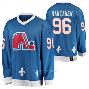Camiseta Hockey Quebec Nordiques Mikko Rantanen Heritage Vintage Replica Azul
