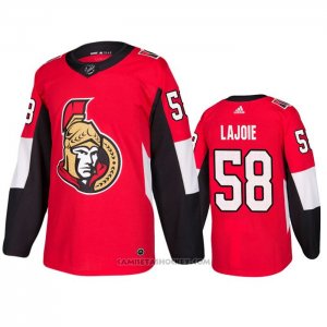 Camiseta Hockey Ottawa Senators Maxime Lajoie Primera Autentico Rojo