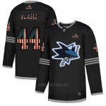 Camiseta Hockey San Jose Sharks Marc-Edouard Vlasic 2020 USA Flag Negro