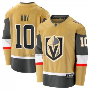 Camiseta Hockey Vegas Golden Knights Nicolas Roy Primera Breakaway Oro