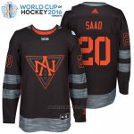 Camiseta Hockey America del Norte Brandon Saad 20 Premier 2016 World Cup Negro