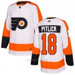 Camiseta Hockey Philadelphia Flyers 18 Tyler Pitlick Road Autentico Blanco
