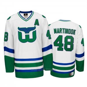 Camiseta Hockey Hartford Whalers Jordan Martinook Heritage Throwback Blanco