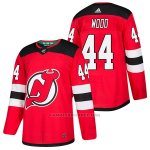 Camiseta Hockey Hombre Autentico New Jersey Devils 44 Miles Wood Home 2018 Rojo