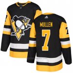 Camiseta Hockey Pittsburgh Penguins 7 Joe Mullen Primera Autentico Negro