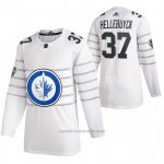 Camiseta Hockey Winnipeg Jets Connor Hellebuyck Autentico 2020 All Star Blanco