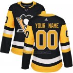 Camiseta Hockey Mujer Pittsburgh Penguins Primera Personalizada Negro