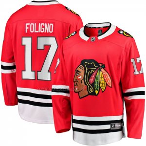 Camiseta Hockey Chicago Blackhawks Nick Foligno Primera Breakaway Rojo