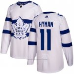 Camiseta Hockey Toronto Maple Leafs 11 Zach Hyman Autentico 2018 Stadium Series Blanco