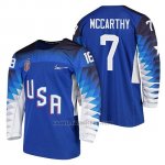 Camiseta USA Team Hockey 2018 Olympic John Mccarthy Blue 2018 Olympic