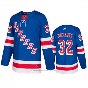 Camiseta Hockey New York Rangers Marek Mazanec Primera Autentico Azul