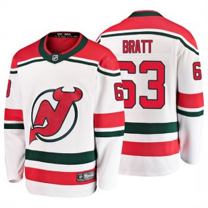 Camiseta New Jersey Devils Jesper Bratt Alternato Breakaway Blanco