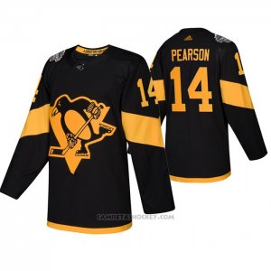 Camiseta Hockey Pittsburgh Penguins Tanner Pearson Autentico 2019 Stadium Series Negro