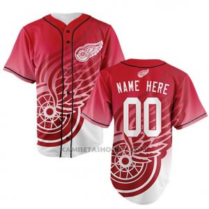 Camiseta Hockey Hombre Detroit Red Wings Personalizada Rojo