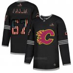 Camiseta Hockey Calgary Flames Frolik 2020 USA Flag Negro