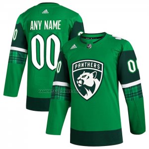 Camiseta Hockey Florida Panthers 2023 St. Patrick's Day Autentico Personalizada Verde