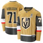 Camiseta Hockey Vegas Golden Knights William Karlsson 2023 Stanley Cup Champions Primera Breakaway Oro